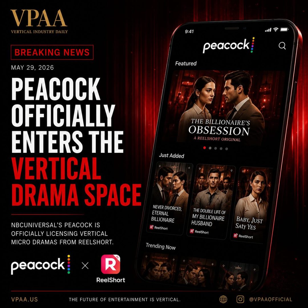 Hollywood Is Finally Paying Attention to Vertical: What Peacock Licensing ReelShort Means