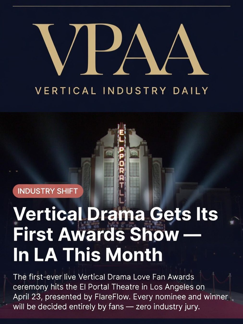 Vertical Drama Gets Its First Awards Show, and Hollywood Is the Venue